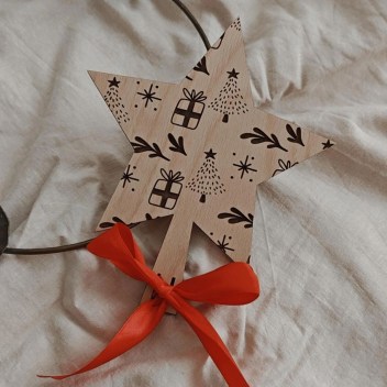 Hviezda na stromček - Gravírovaná