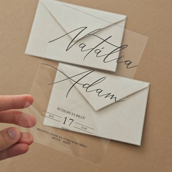 ideatree, oznámenie, svadobné oznámenia, transparentné oznámenie, priesvitné, nové mesto nad váhom