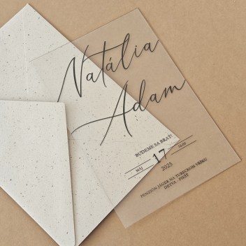 ideatree, oznámenie, svadobné oznámenia, transparentné oznámenie, priesvitné, nové mesto nad váhom