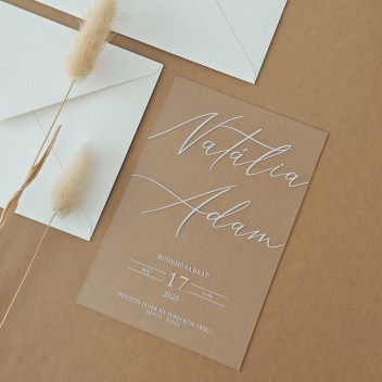 ideatree, oznámenie, svadba, svadobné oznámenie, transparentné oznámenie, priesvitné, nové mesto nad váhom