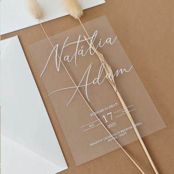 ideatree, oznámenie, svadba, svadobné oznámenie, transparentné oznámenie, priesvitné, nové mesto nad váhom